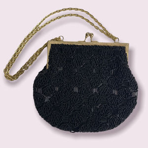 Vtg 60s Beaded Evening Bag
